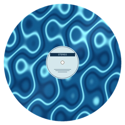 Blue marbled LP with a pale stereo label